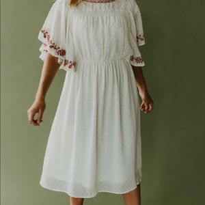 Swiss dot with embroidery dress
